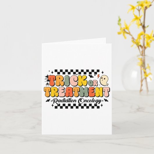 Truc of behandeling Straling Oncologie Halloween 1 Kaart (Gele Bloem)