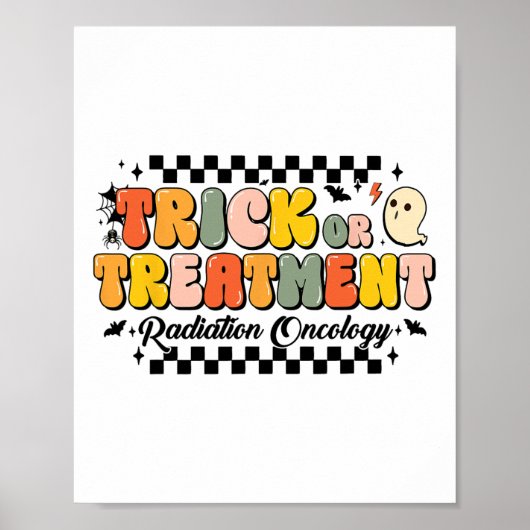Truc of behandeling Straling Oncologie Halloween 1 Poster (Voorkant)
