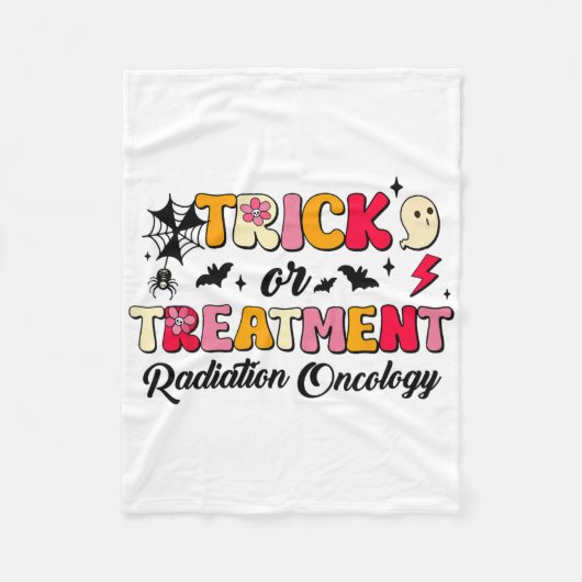 Truc of behandeling Straling Oncologie Halloween Fleece Deken (Voorkant)