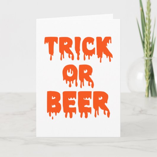 Truc of Bier Halloween Kaart (Voorkant)