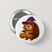 truc-of-treat-egel ronde button 5,7 cm (Voorkant /achterkant)