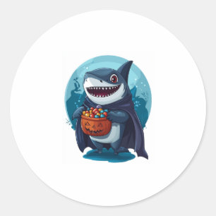truc-of-treat-haai ronde sticker