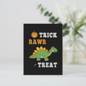 Truc Rawr Behandeling Cute Halloween Stegosaurus D Briefkaart (Staand voorkant)
