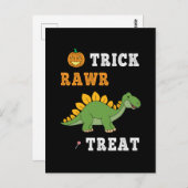 Truc Rawr Behandeling Cute Halloween Stegosaurus D Briefkaart (Voorkant / Achterkant)