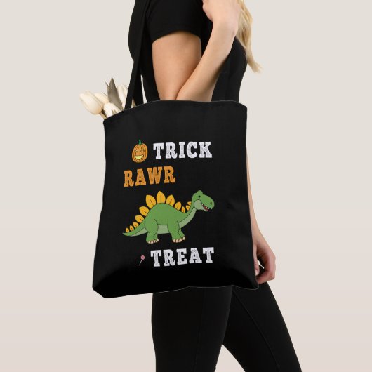Truc Rawr Behandeling Cute Halloween Stegosaurus D Tote Bag (Dichtbij)