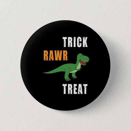 Truc Rawr Behandeling Schattige Halloween Tyrannos Ronde Button 5,7 Cm (Voorkant)