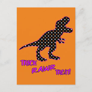 Truc RAWR Treat! - Halloween Tyrannosaurus Rex Briefkaart