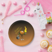 Truc voor het behandelen van pompoen papieren bordje (Feest)