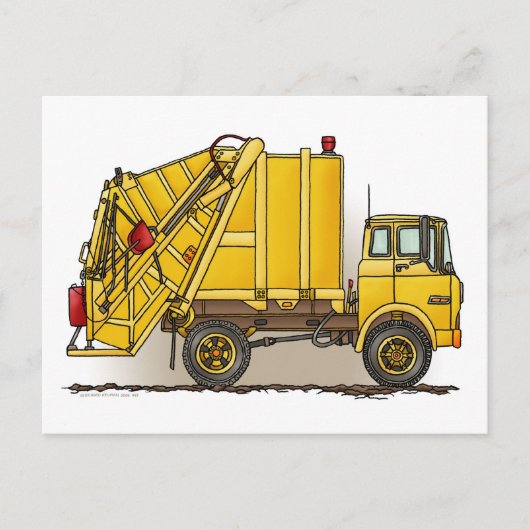 Truck 2 Construction Post Card Briefkaart (Voorkant)