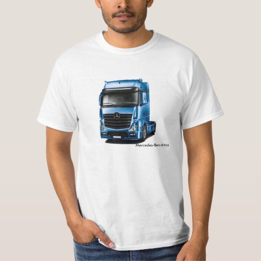 Truck afbeelding voor Heren-T-shirt-Wit T-shirt (Voorkant)