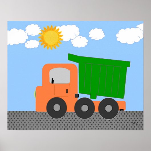 Truck Animated Computer Mouse Art Poster (Voorkant)