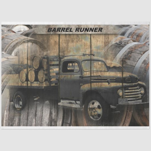  Truck Antiek Truck Old Truck Tissuepapier (Voorkant)