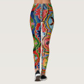 Truck Art Embedded met Flowers en Birds Leggings (Achterkant)