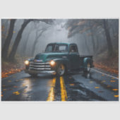  Truck Autumn Highway Découpage Papier (Voorkant)