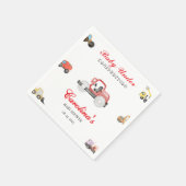 Truck baby onder constructie baby shower servet (Hoek)