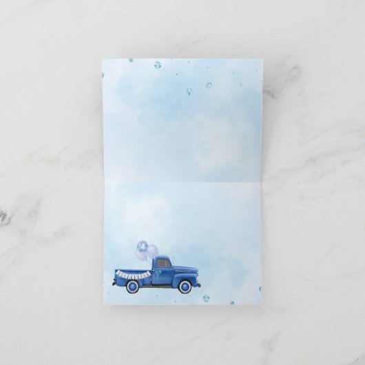 Truck Baby shower Bedankt kaarten (Binnen)