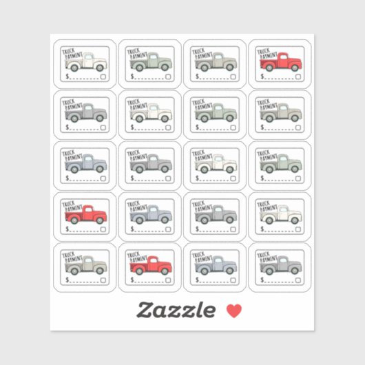 Truck Betaling Label Kostentracker Budget Planner (Vel)