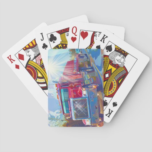 Truck Big Rig Truck-Driver's Card Deck Speelkaarten (Achterkant)
