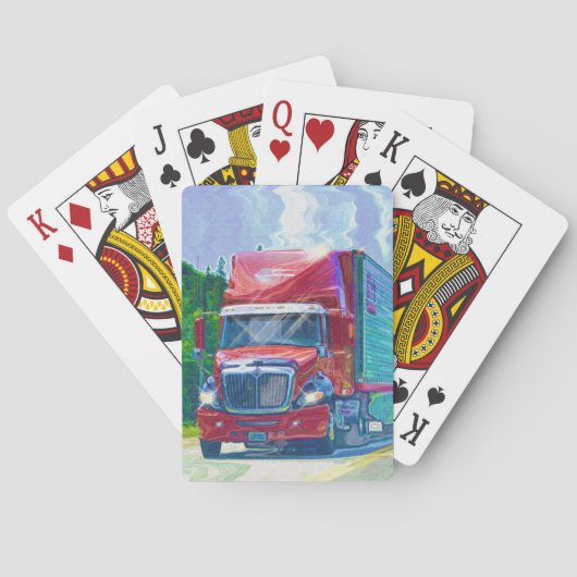 Truck Big Rig Truck-Driver's Card Deck Speelkaarten (Achterkant)