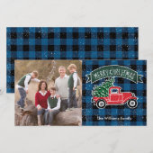  Truck Blue Buffalo Plays Foto Feestdagenkaart (Voorkant / Achterkant)