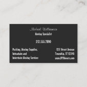 Truck Blue Movers-Visitekaartjes verplaatsen Visitekaartje (Achterkant)