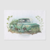 Truck Boerderij St Patricks Day Shamrock Tissuepapier (Voorkant)