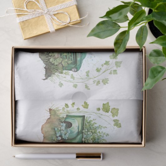 Truck Boerderij St Patricks Day Shamrock Tissuepapier (Geschenk)