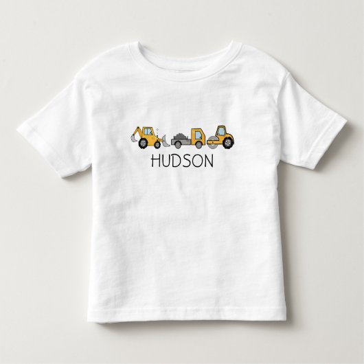 Truck Bouw | Gepersonaliseerde Bouw Kinder Shirts (Voorkant)