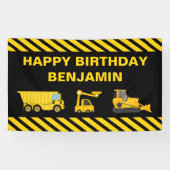 Truck Bouw Verjaardagsfeest Banner (Horizontaal)