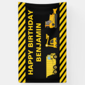 Truck Bouw Verjaardagsfeest Banner (Verticaal)