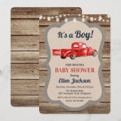  Truck Boy Baby shower Uitnodiging (Voorkant / Achterkant)