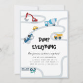 Truck Boy Tweede Verjaardagsfeestje Dump Alles Kaart (Voorkant)