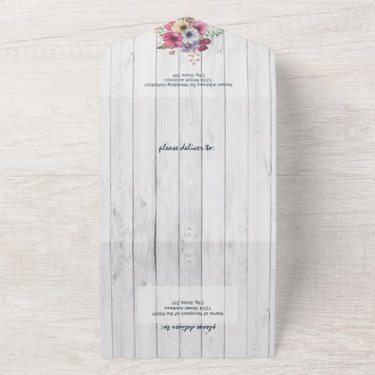  truck bruiloft all in one uitnodiging (Buitenkant)