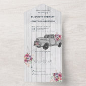  truck bruiloft all in one uitnodiging (Binnen)