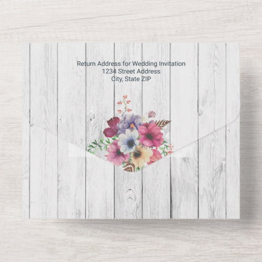  truck bruiloft all in one uitnodiging (Achterkant)