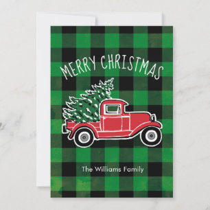  Truck Buffalo Pset Holiday Fotokaart Feestdagenkaart