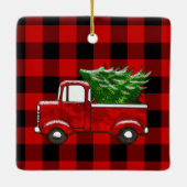  Truck Buffalo Pset Photo Baby Boy First Keramisch Ornament (Achterkant)