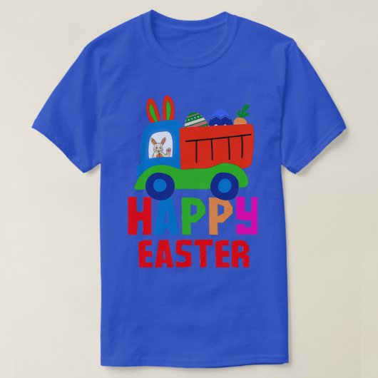 Truck Bunny Cute Easter Bunny Riding Cute Monster T-shirt (Design voorkant)