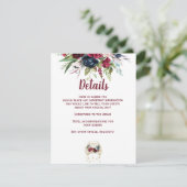  Truck Burgundy Wedding Kaart (Staand voorkant)