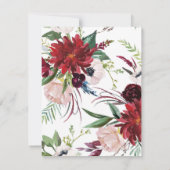  Truck Burgundy Wedding Kaart (Achterkant)