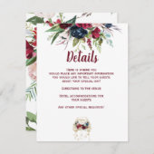  Truck Burgundy Wedding Kaart (Voorkant / Achterkant)