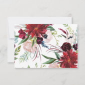 Truck Burgundy Wedding RSVP Kaartje (Achterkant)