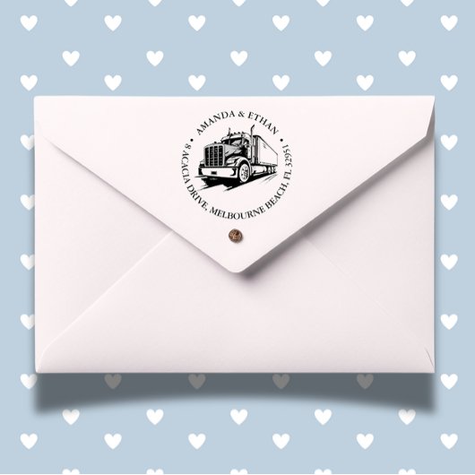 Truck Business Thema Zelfinktende Stempel