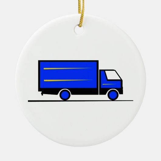 Truck - Camion (01) Keramisch Ornament (Voorkant)