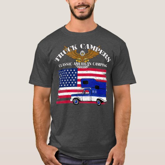 Truck Camper Retro Vintage Pickup Classic T-shirt (Voorkant)