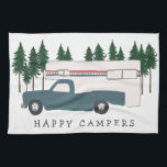 Truck Camping RVing Motorhome BLUE Trees Whimsical Theedoek<br><div class="desc">KAMPEN. Ik zou liever RVing zijn! Hoe zit het met jou? Bekijk deze zoete rode handdoek voor vrachtwagens en controleer mijn winkel op meer overeenkomende objecten zoals overhemden, magneten, sleutelhangers, kussens, stickers en meer. En natuurlijk ook meer RV, campervan, motorhome en kampeerartikelen. Pas deze mok met een naam, uw eigen...</div>