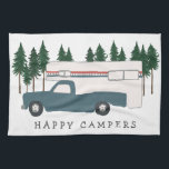 Truck Camping RVing Motorhome BLUE Trees Whimsical Theedoek<br><div class="desc">KAMPEN. Ik zou liever RVing zijn! Hoe zit het met jou? Bekijk deze zoete rode handdoek voor vrachtwagens en controleer mijn winkel op meer overeenkomende objecten zoals overhemden, magneten, sleutelhangers, kussens, stickers en meer. En natuurlijk ook meer RV, campervan, motorhome en kampeerartikelen. Pas deze mok met een naam, uw eigen...</div>