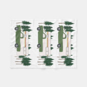 Truck Camping RVing Motorhome Trees Fleece Deken (Voorkant (Horizontaal))