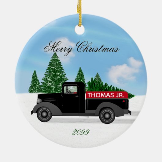  Truck Ceramic Ornament (Achterkant)