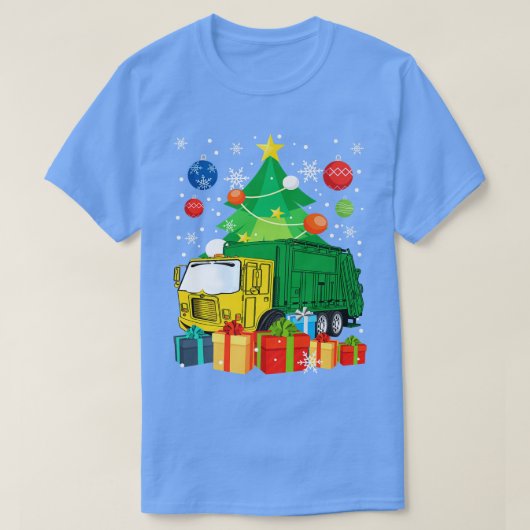 Truck Christmas Tree Lights Ornament Decor T-shirt (Design voorkant)